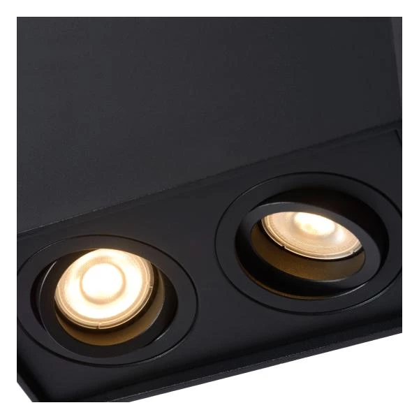 Lucide TUBE - Ceiling spotlight - 2xGU10 - Black - detail 3